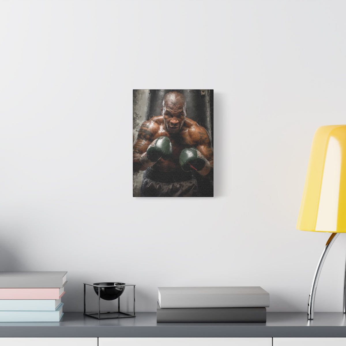 Iron Mike Tyson: Expressive Canvas Fine Art Print Poster - Ready to Hang, Wall Art Boxing Gift