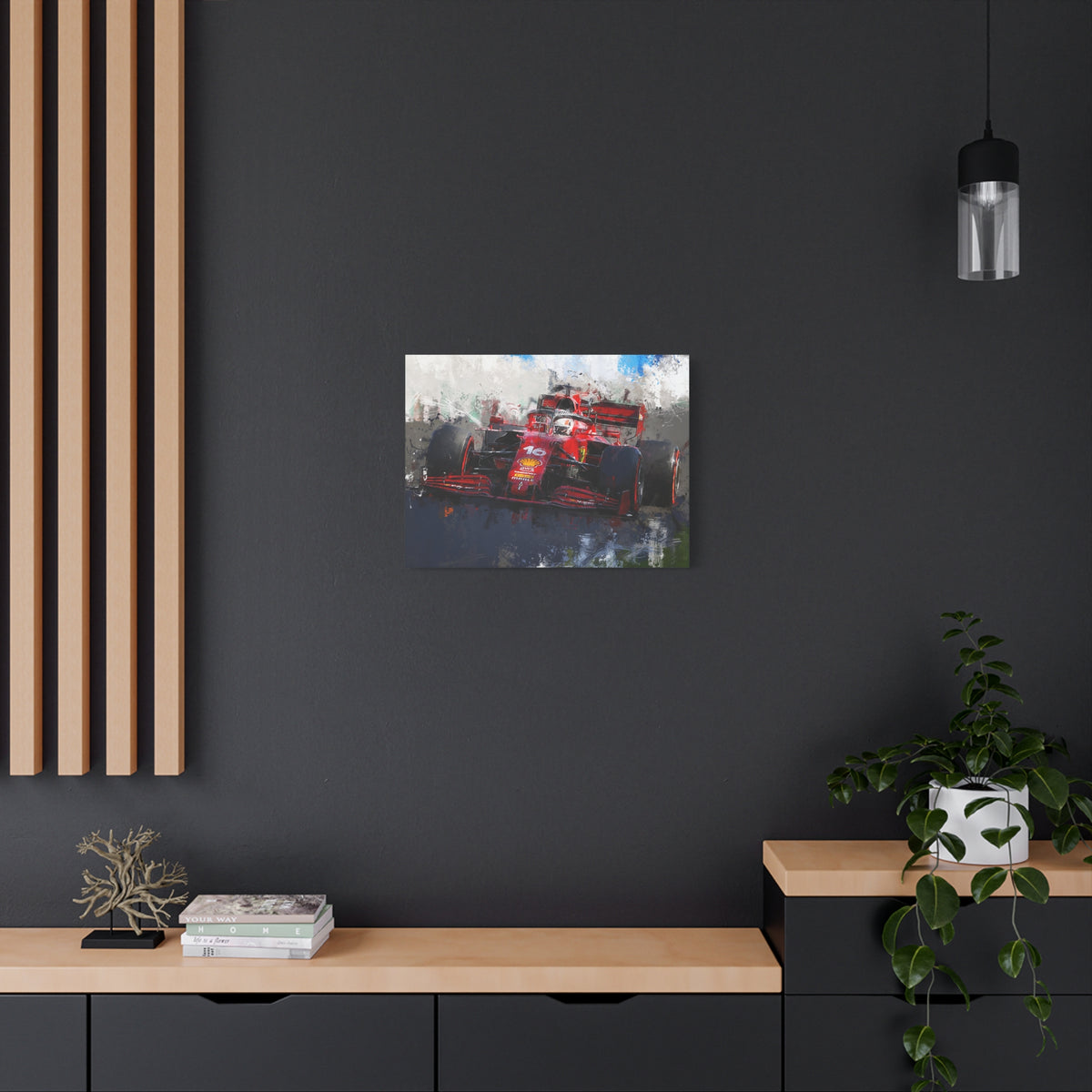 Speed Unleashed: Stretched Canvas Fine Art F1 Print Poster - Ready to Hang, Wall Art Formula One Gift