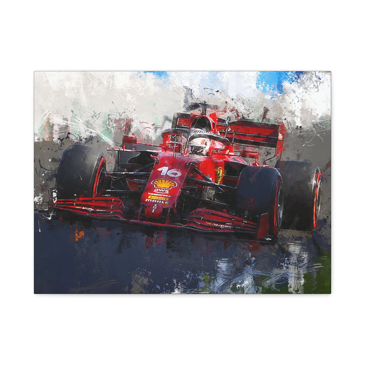Speed Unleashed: Stretched Canvas Fine Art F1 Print Poster - Ready to Hang, Wall Art Formula One Gift