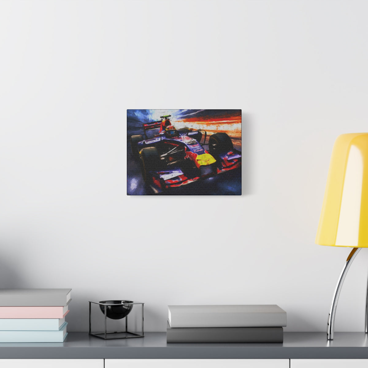 Speeding through a  Monaco Circuit Tunnel: Stretched Canvas F1 Fine Art Print Poster - Ready to Hang, Wall Art Formula One Gift