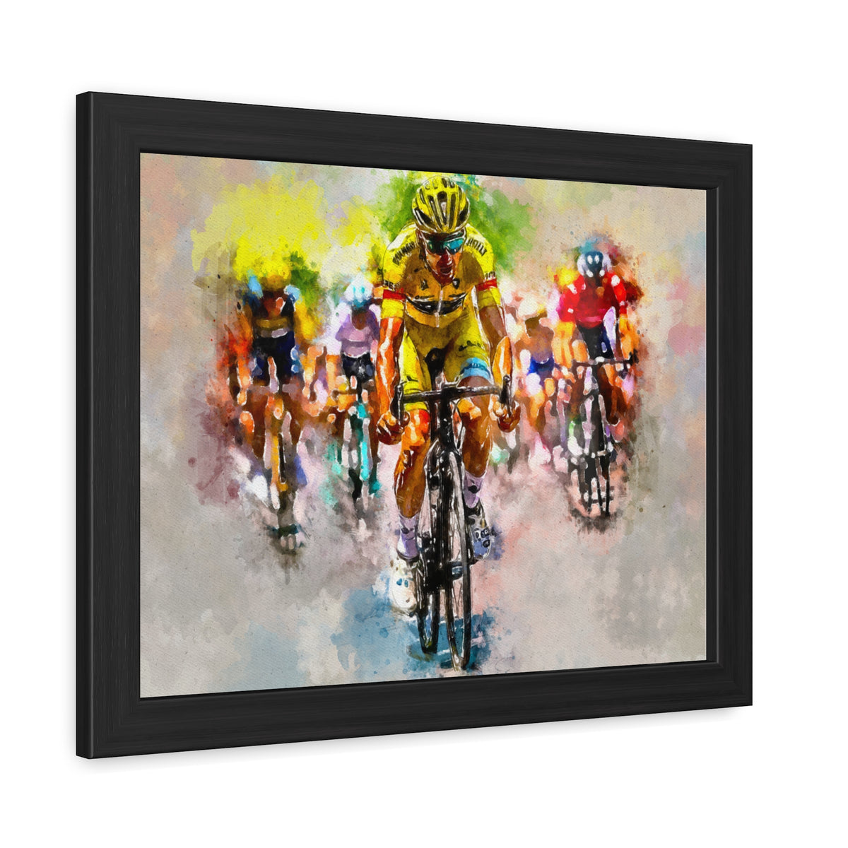 Ride into Elegance, Tour de France Cycling Painting Art Print Poster for Stylish Wall Decor and Perfect Gifts