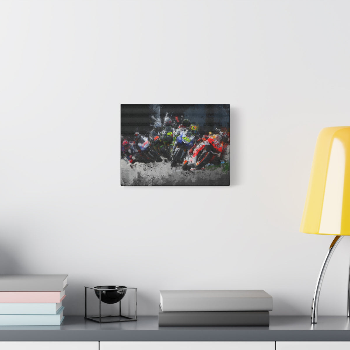 Rev Up Your Walls with Thrilling MotoGP Action! Stretched Canvas Fine Art MotoGP Print Poster - Ready to Hang, Wall Art MotoGP Gift