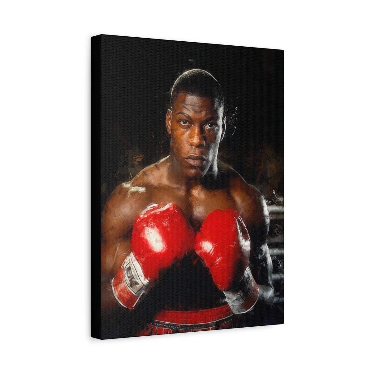 Powerful Presence: Frank Bruno - Stretched Canvas Fine Art Boxing Print Poster, Ready to Hang, Wall Art Boxing Gift
