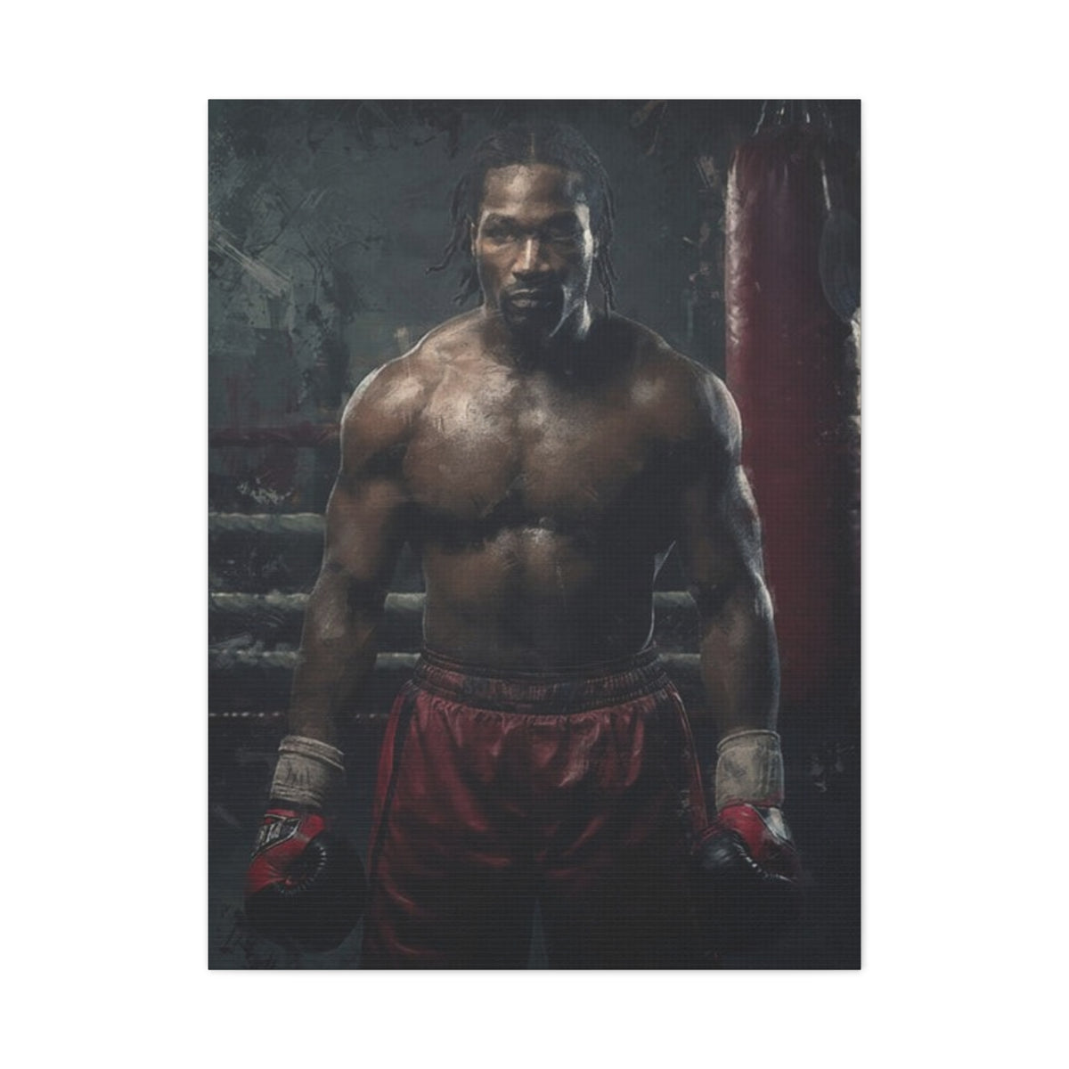Lennox Lewis: Dynamic Boxing Brilliance - Stretched Canvas Fine Art Boxing Print Poster, Ready to Hang, Wall Art Boxing Gift (Copy)