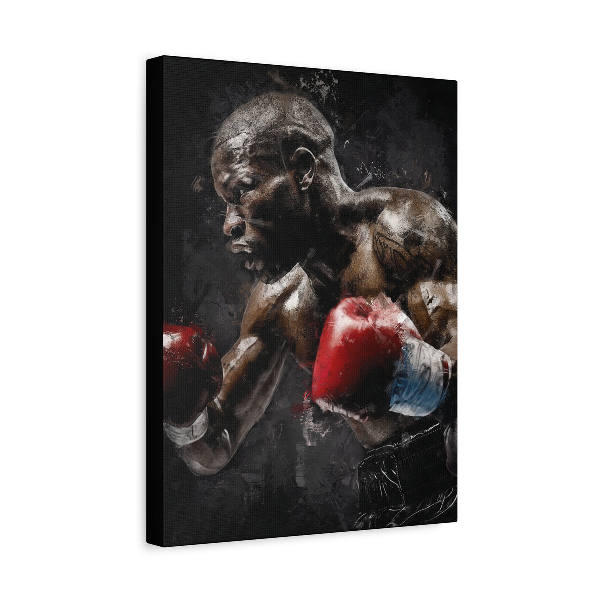 Floyd's Essence: Stretched Canvas Fine Art Boxing Print Poster,  Ready to Hang, Wall Art Boxing Gift