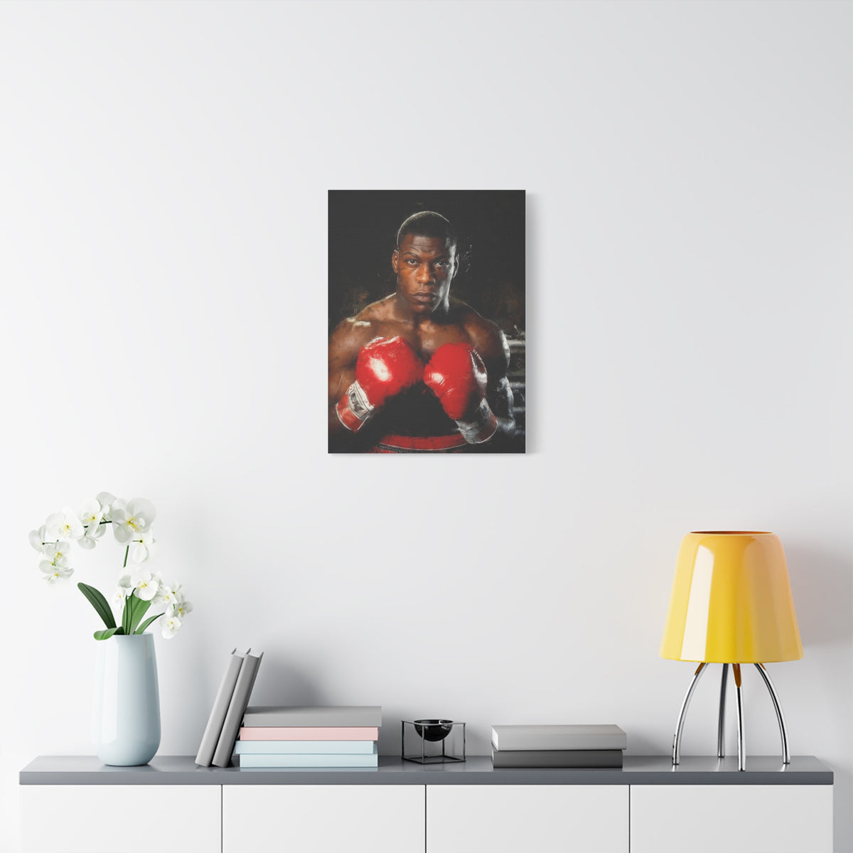 Powerful Presence: Frank Bruno - Stretched Canvas Fine Art Boxing Print Poster, Ready to Hang, Wall Art Boxing Gift