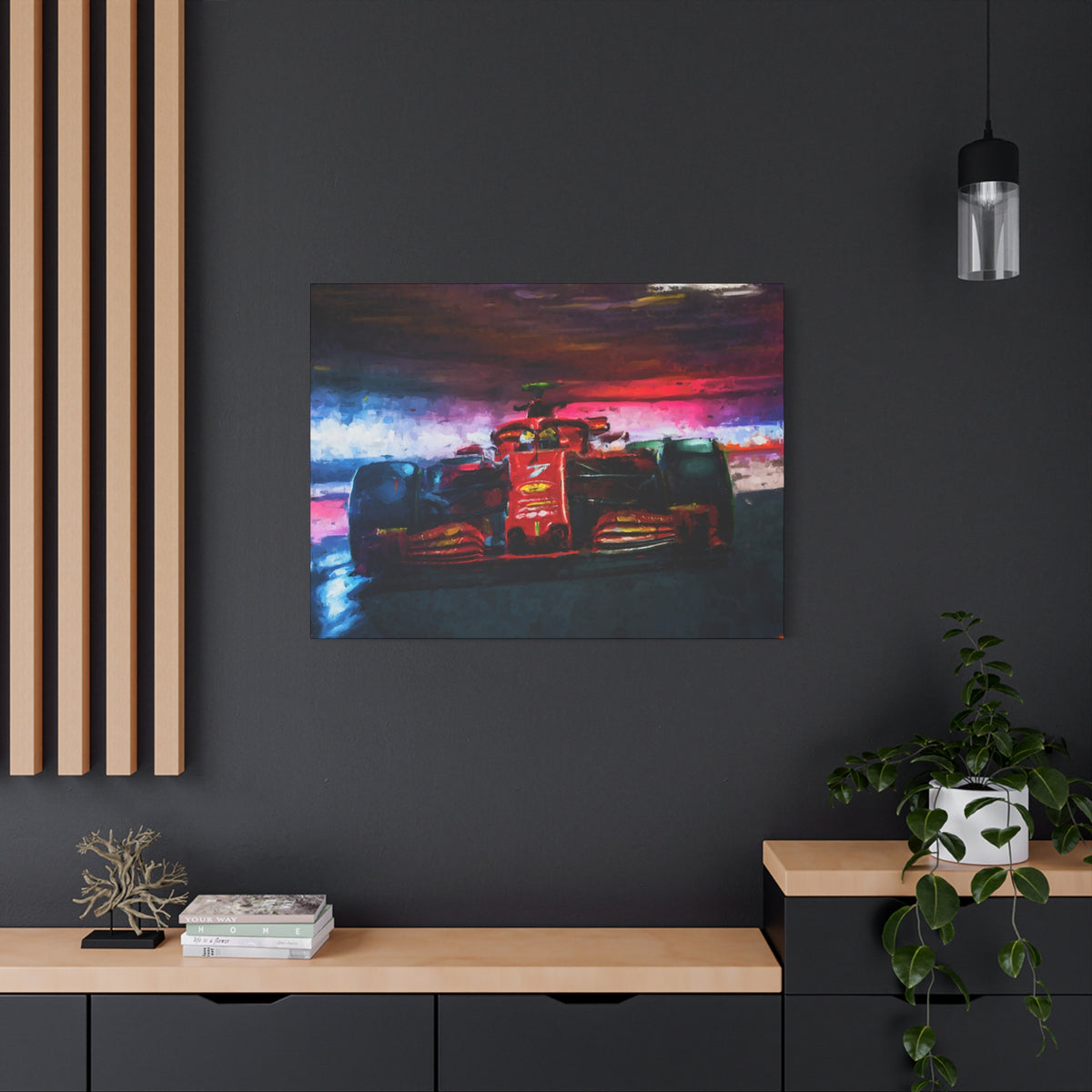 Drive into the Thrill: Formula One Racing Car Impressionist Painting Fine Art Print Poster - Ready to Hang, Formula One Gift