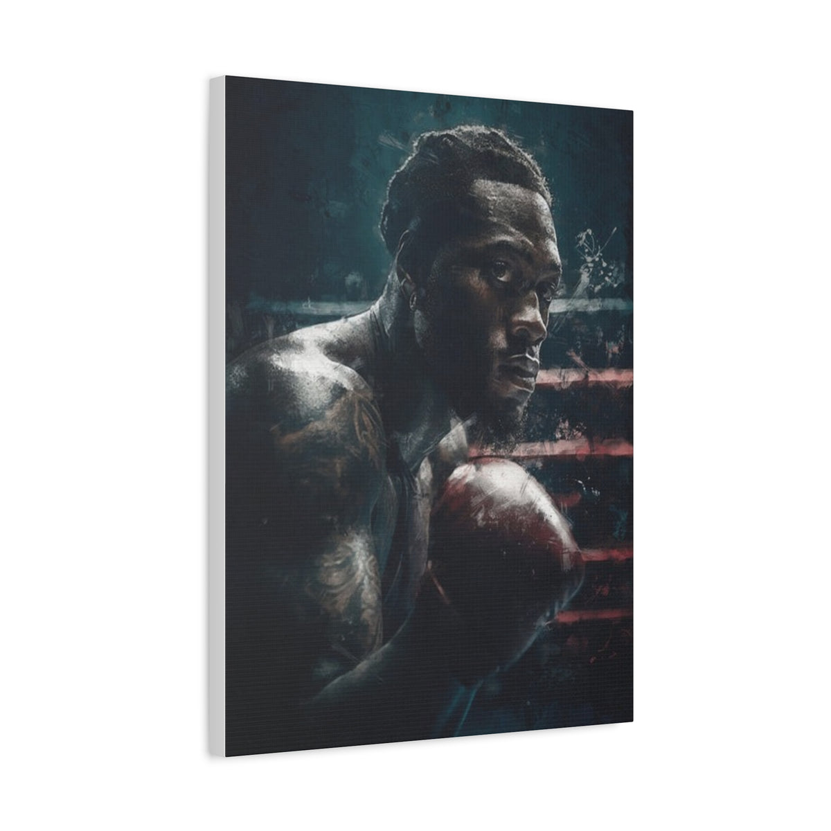 Deontay Wilder Portrait Painting: Expressive Canvas Fine Art - Ready to Hang, Wall Art Boxing Gift - Fine Art Boxing Print Poster