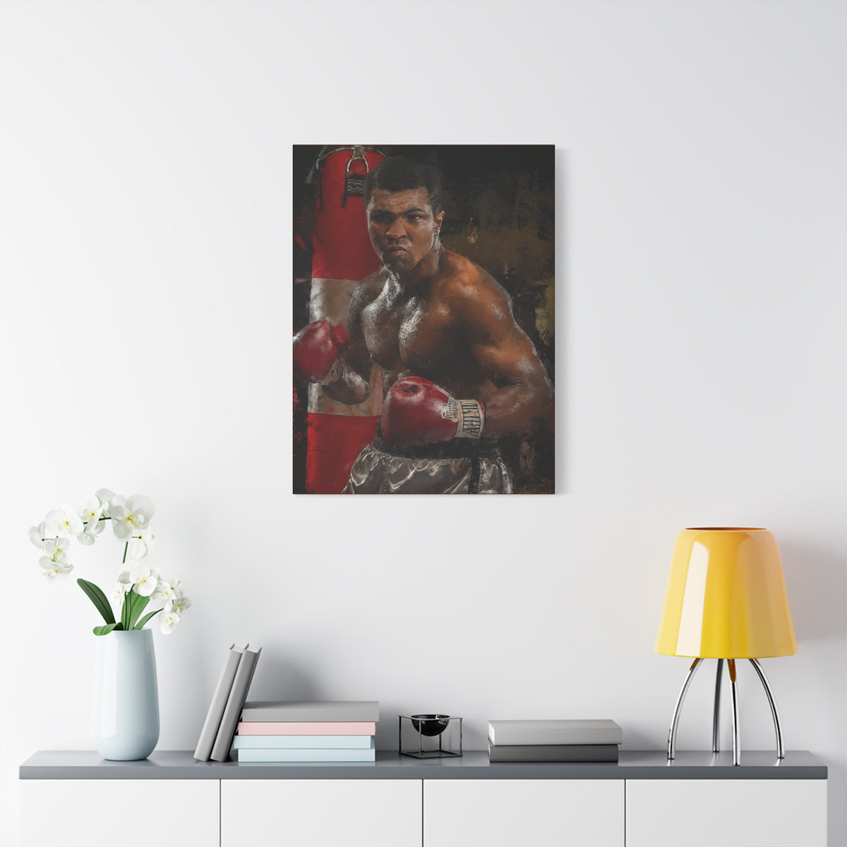 The Greatest: Muhammad Ali Stretched Canvas Fine Art Boxing Print Poster - Ready to Hang, Wall Art Boxing Gift