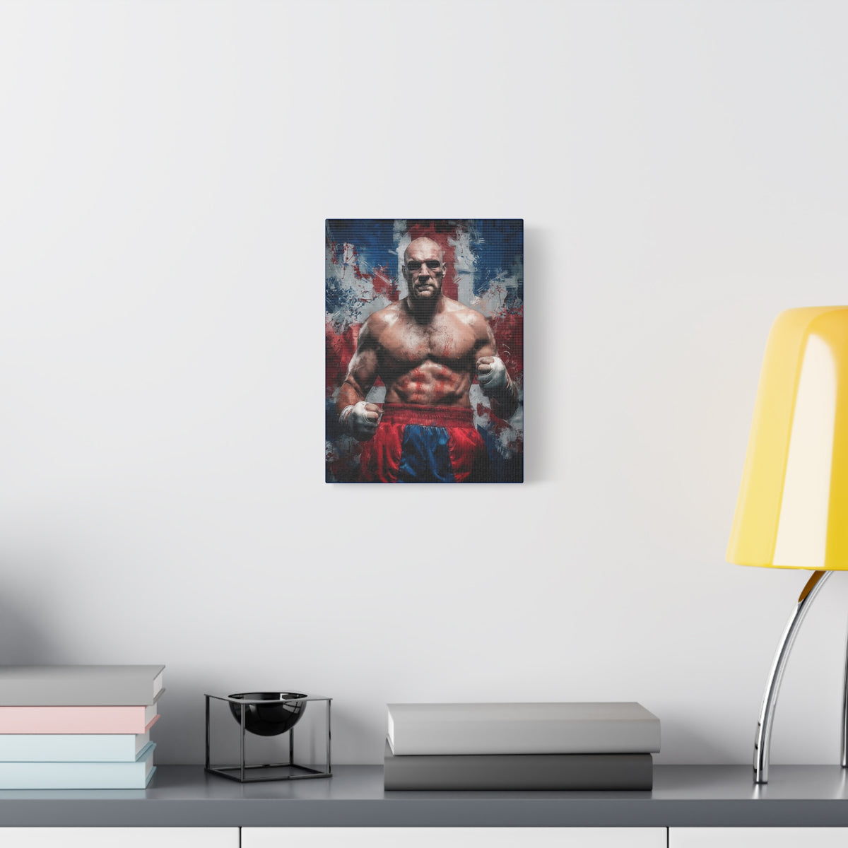 Tyson Fury: Grit and Glory - Stretched Canvas Fine Art Boxing Print Poster, Ready to Hang, Wall Art Boxing Gift