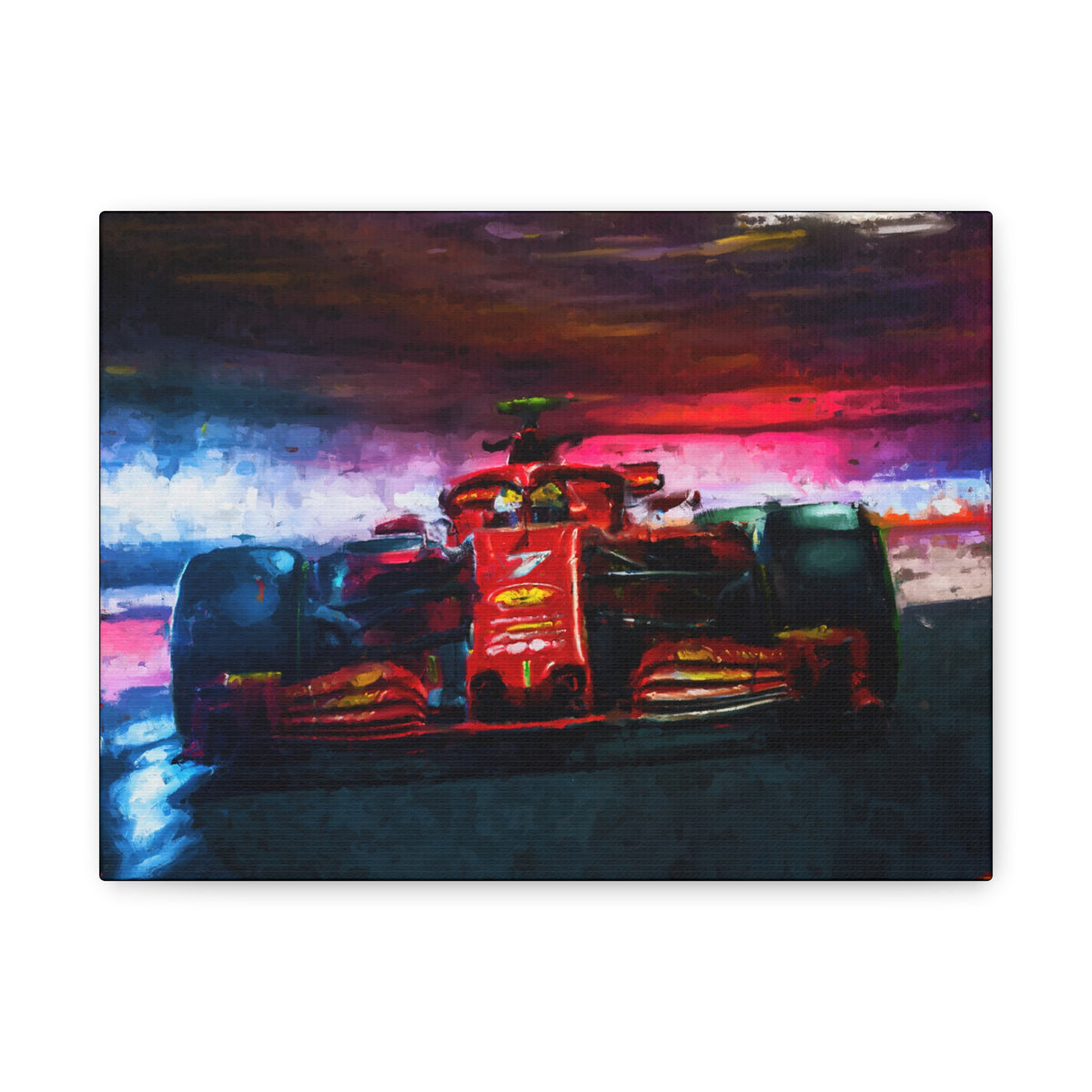 Drive into the Thrill: Formula One Racing Car Impressionist Painting Fine Art Print Poster - Ready to Hang, Formula One Gift