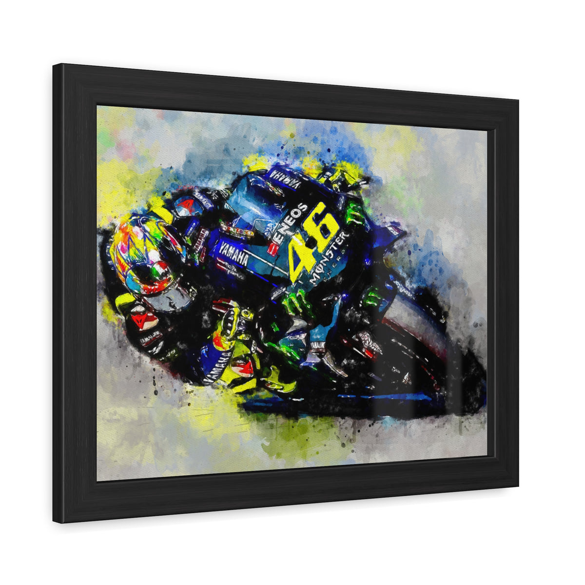 Adrenaline Unleashed: Framed MotoGP Watercolour Fine Art Print Poster - Ready to Hang, Wall Art MotoGP Gift