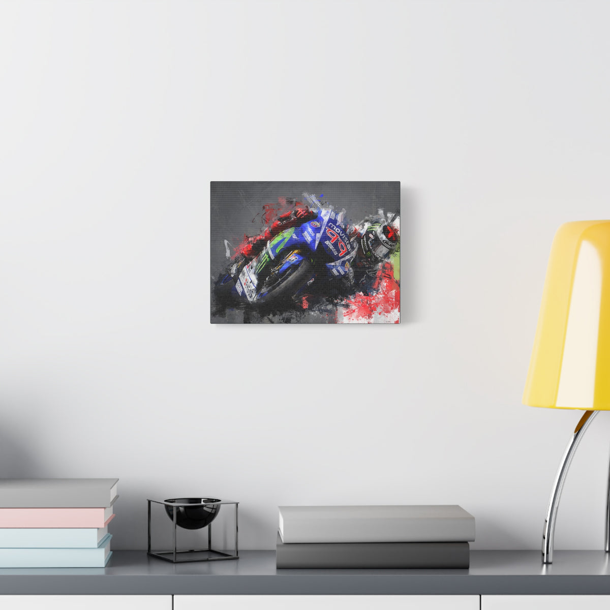 Speed Unleashed: Stretched Canvas Fine Art MotoGP Print Poster - Ready to Hang, Wall Art MotoGP Gift