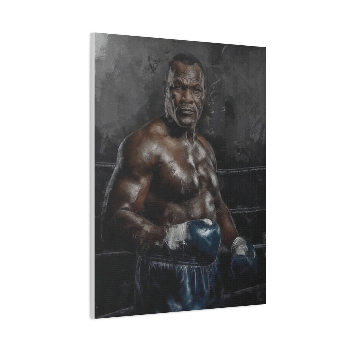 Smokin' Joe Frazier: Stretched Canvas Fine Art Boxing Print Poster - Ready to Hang, Wall Art Boxing Gift
