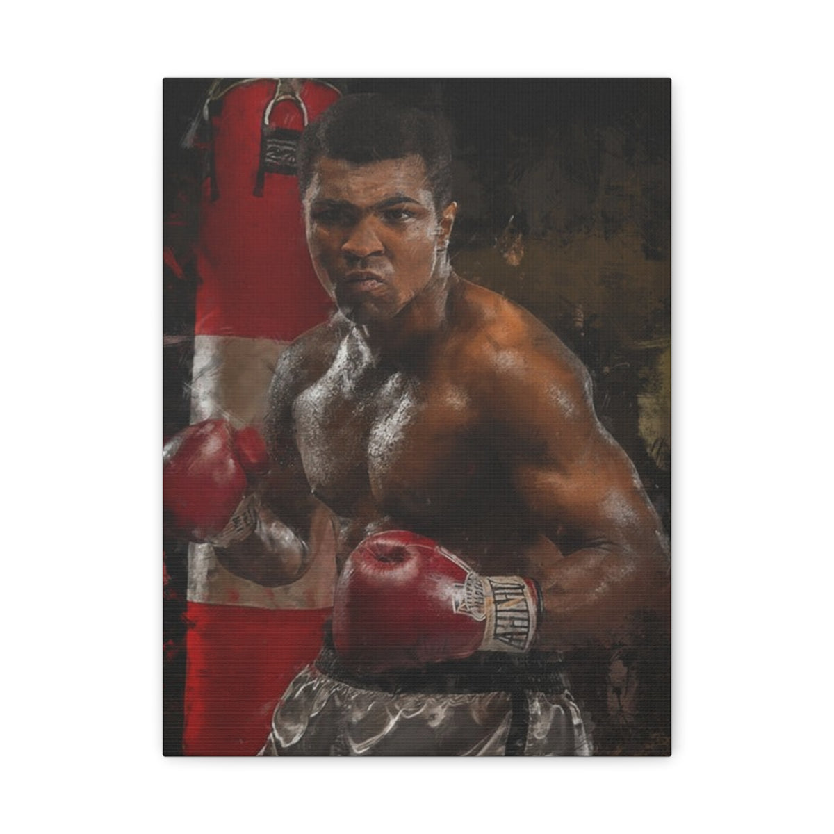 The Greatest: Muhammad Ali Stretched Canvas Fine Art Boxing Print Poster - Ready to Hang, Wall Art Boxing Gift