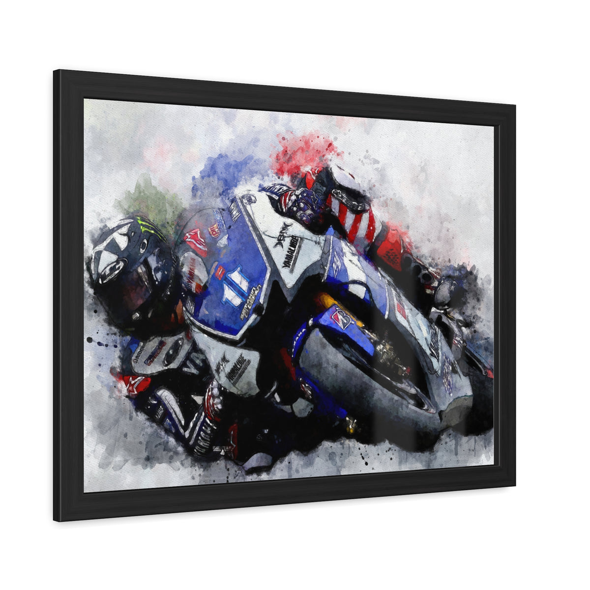 MotoGP Masterpiece: Framed Watercolour Fine Art Print Poster - Ready to Hang, the Ultimate Wall Art MotoGP Gift
