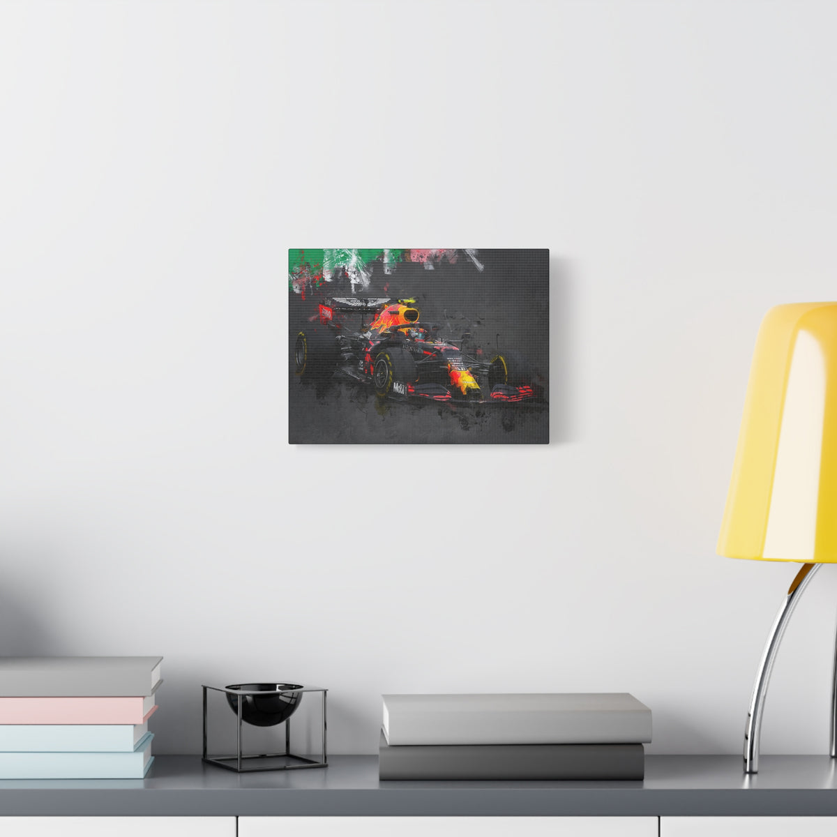 Experience Speed in Style: Stretched Canvas F1 Fine Art Print Poster of Aston Martin - Ready to Hang, Wall Art Formula One Gift