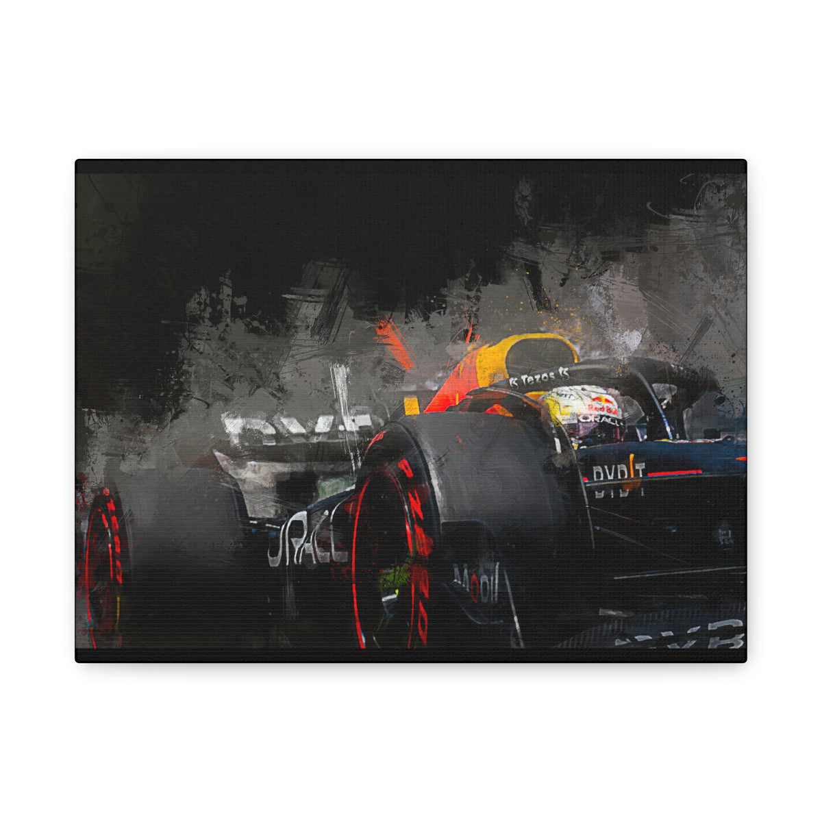 Formula One Speed Unleashed: Stretched Matte Canvas Fine Art F1 Print Poster - Ready to Hang, Wall Art Formula One Gift