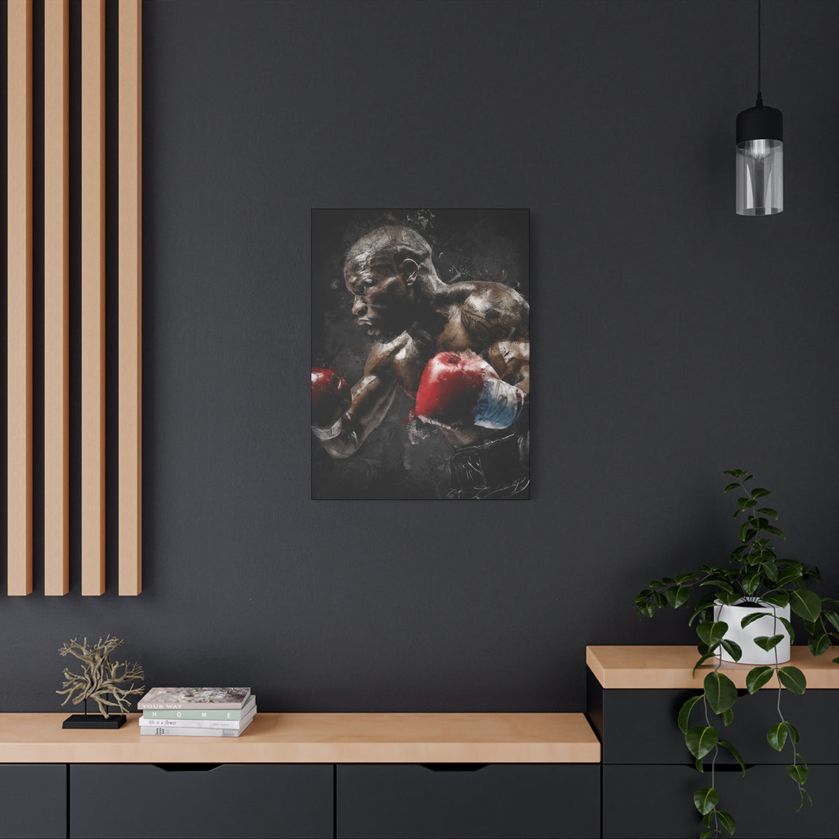 Floyd's Essence: Stretched Canvas Fine Art Boxing Print Poster,  Ready to Hang, Wall Art Boxing Gift
