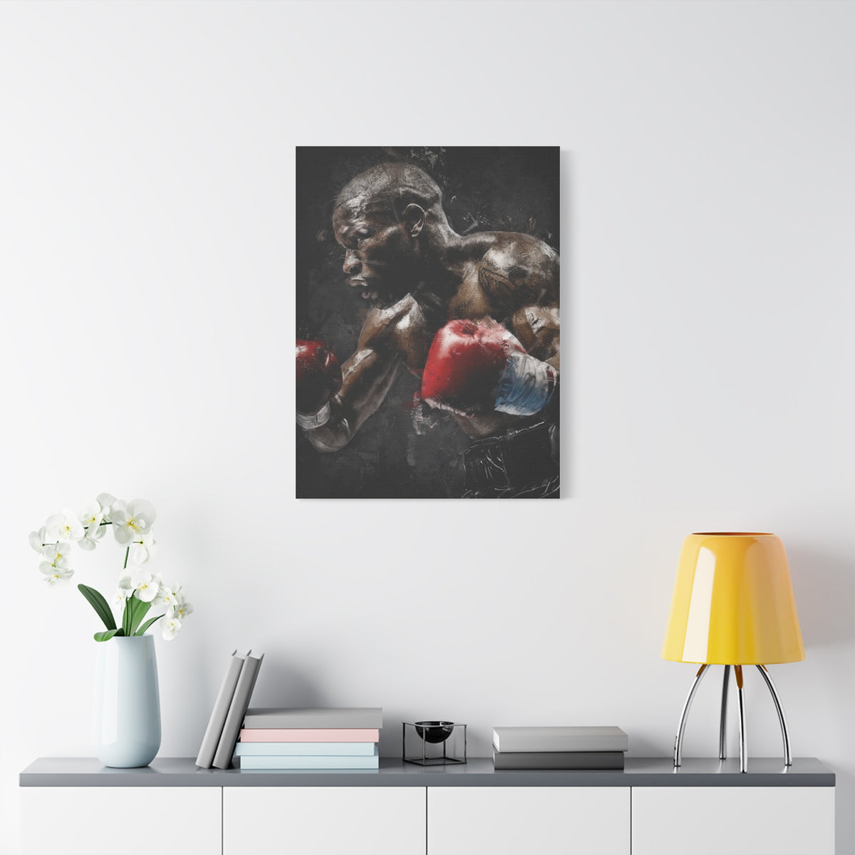 Floyd's Essence: Stretched Canvas Fine Art Boxing Print Poster,  Ready to Hang, Wall Art Boxing Gift