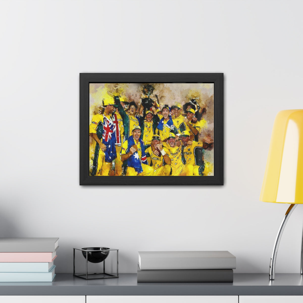 2003 Cricket World Cup Victory: Australia's Trophy Ceremony in Watercolour - Fine Art Print, Ready to Hang Wall Art Cricket Gift.