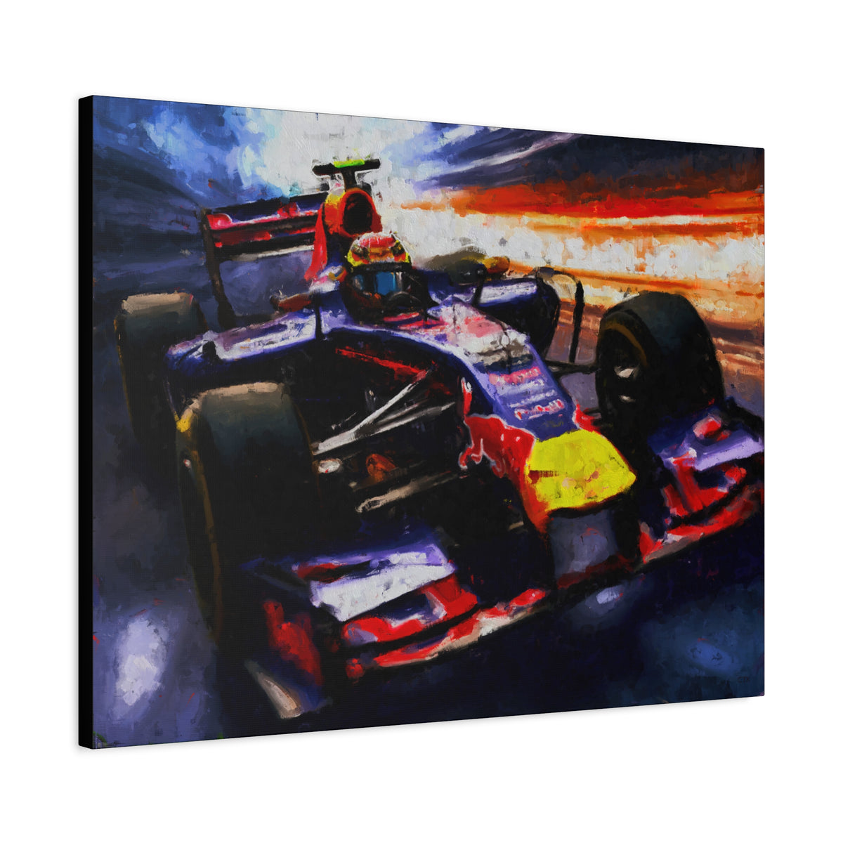 Speeding through a  Monaco Circuit Tunnel: Stretched Canvas F1 Fine Art Print Poster - Ready to Hang, Wall Art Formula One Gift