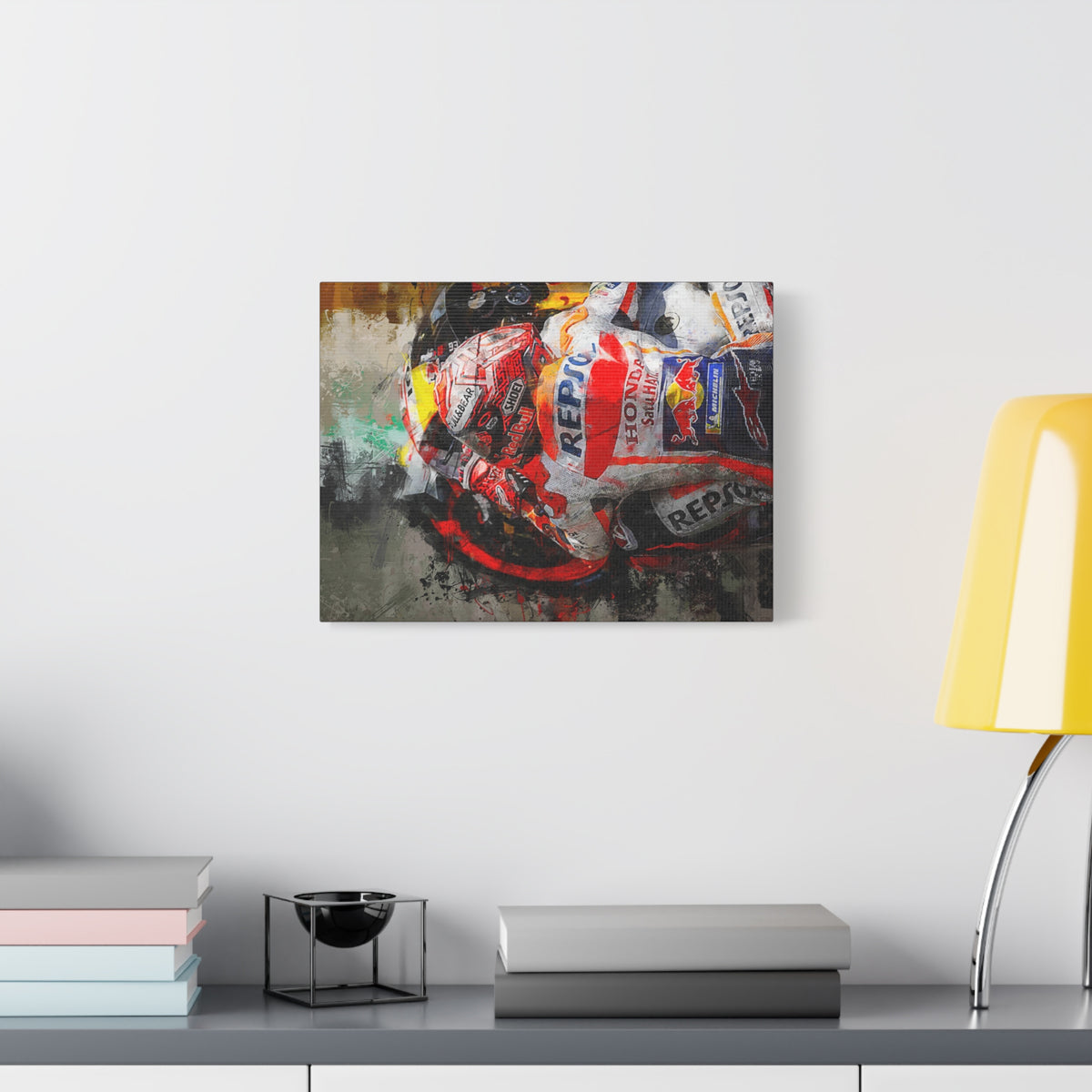 Adrenaline Rush: Stretched Canvas Fine Art MotoGP Print Poster - Ready to Hang, Wall Art MotoGP Gift