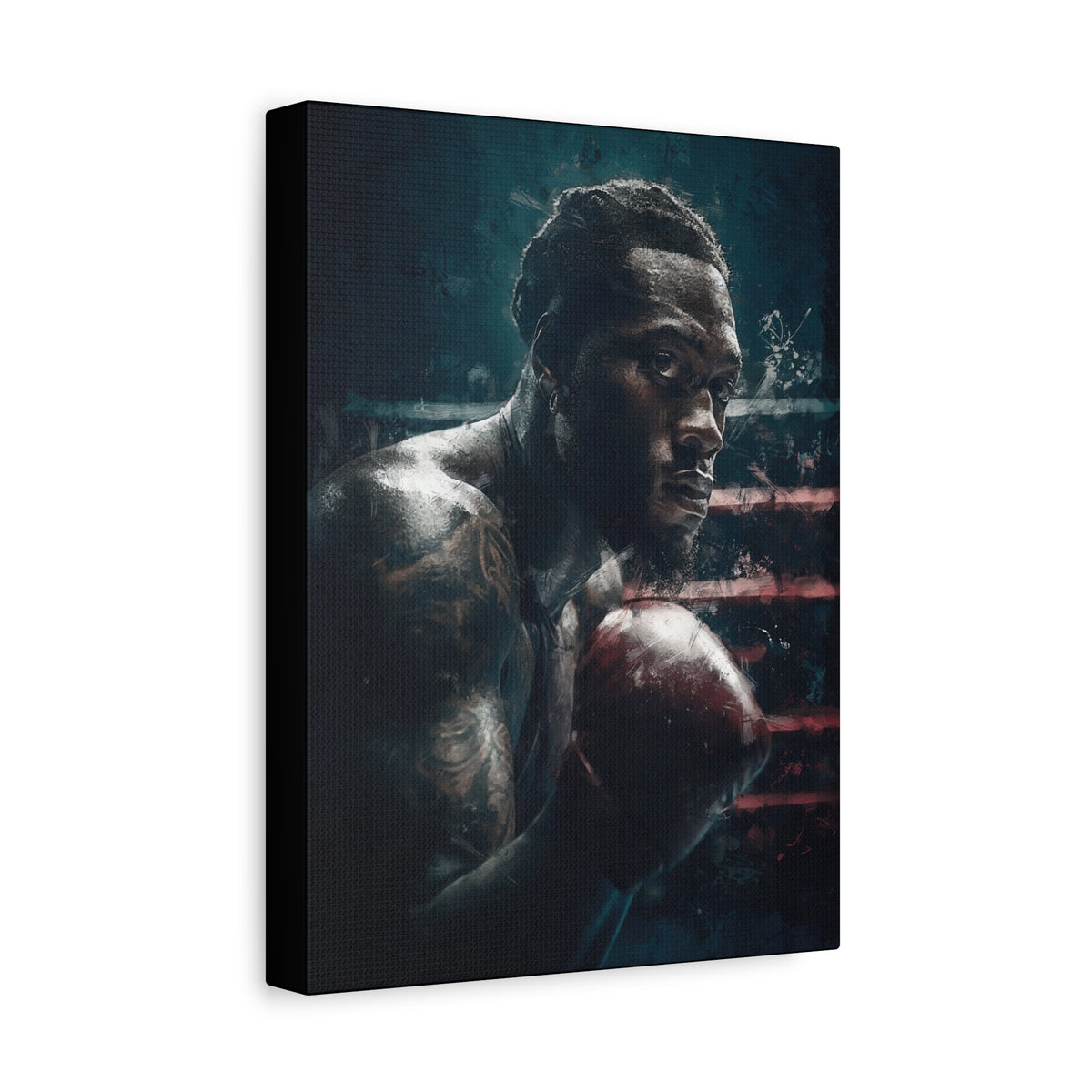 Deontay Wilder Portrait Painting: Expressive Canvas Fine Art - Ready to Hang, Wall Art Boxing Gift - Fine Art Boxing Print Poster