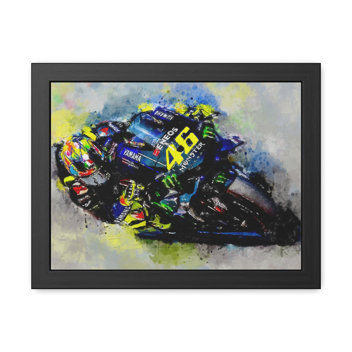 Adrenaline Unleashed: Framed MotoGP Watercolour Fine Art Print Poster - Ready to Hang, Wall Art MotoGP Gift