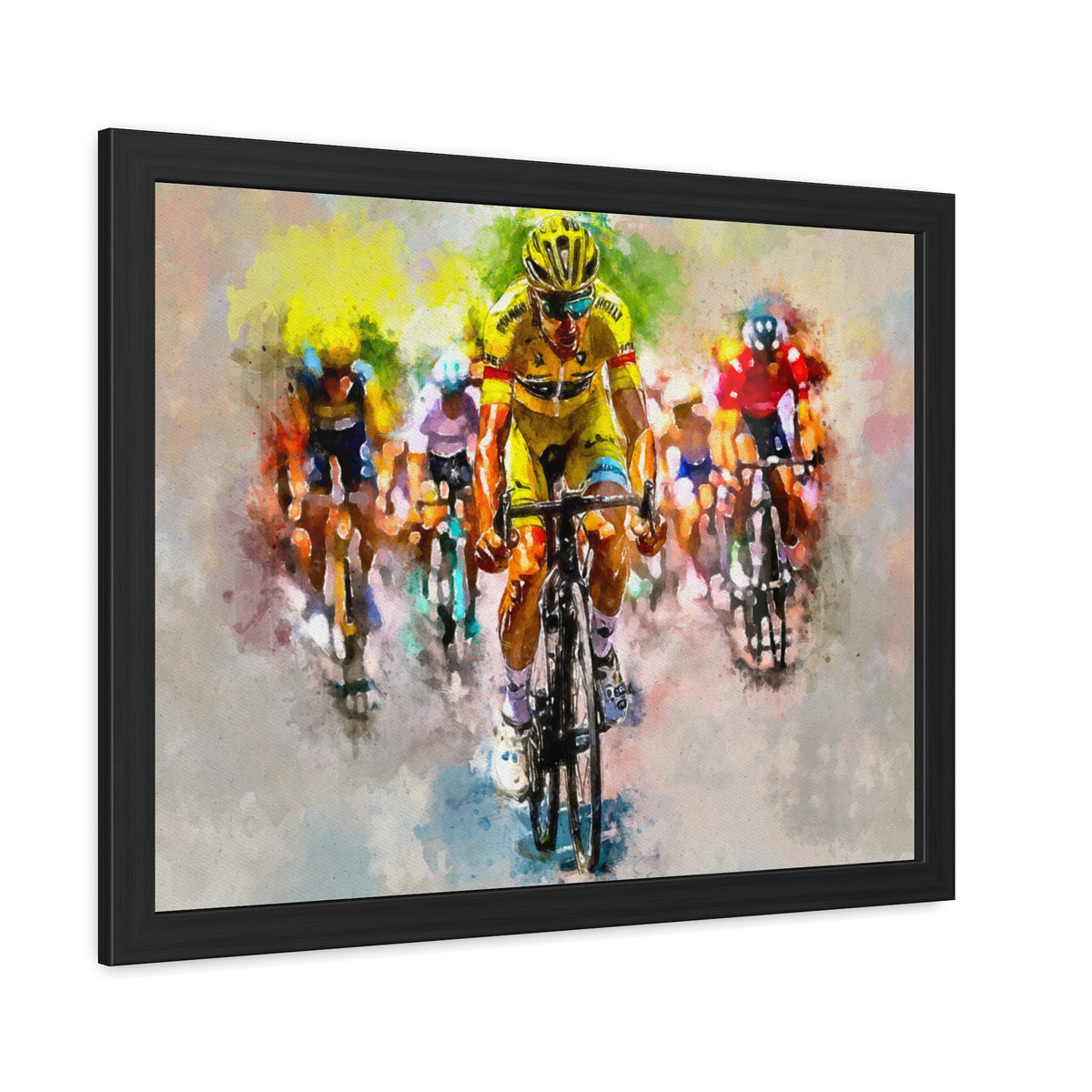 Ride into Elegance, Tour de France Cycling Painting Art Print Poster for Stylish Wall Decor and Perfect Gifts