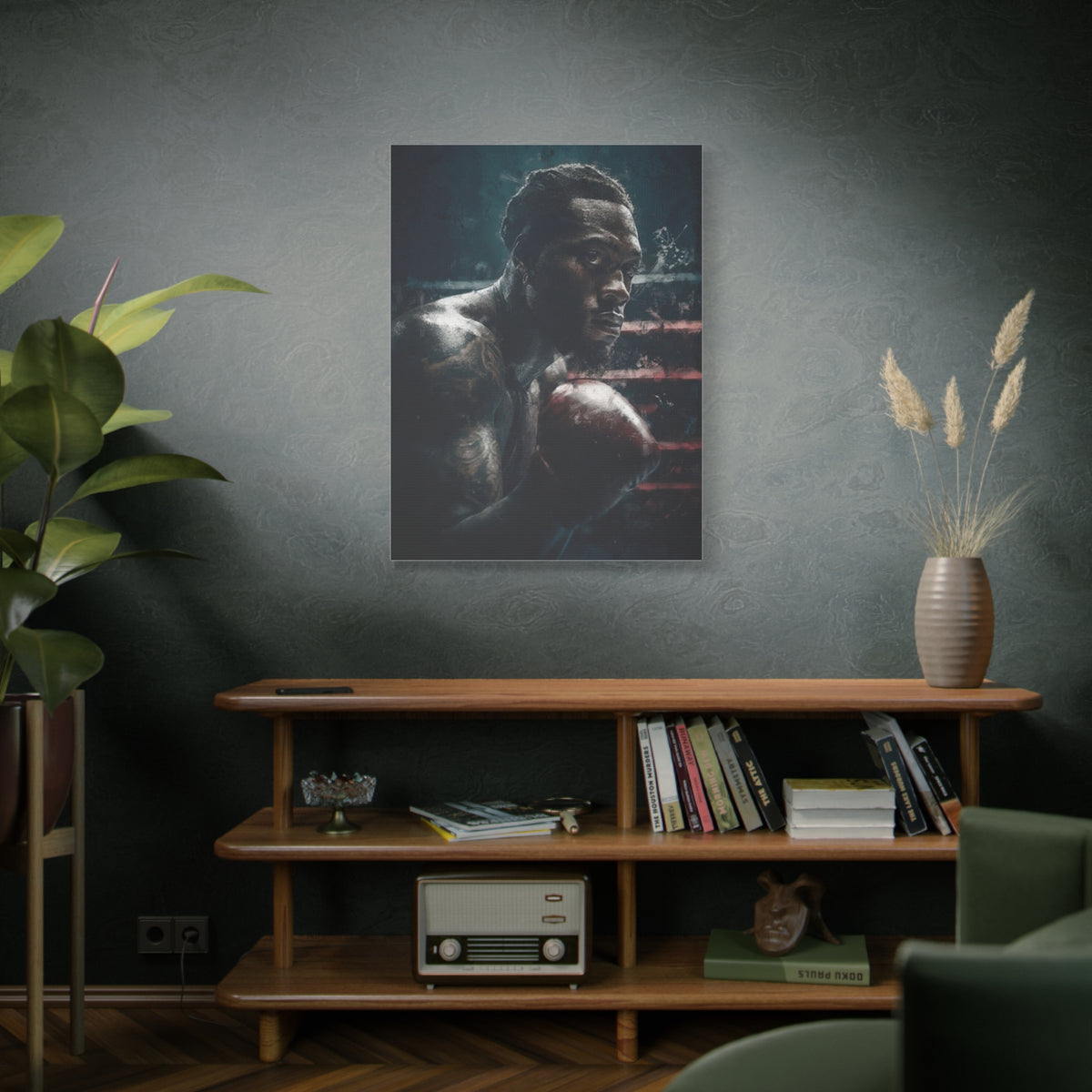 Deontay Wilder Portrait Painting: Expressive Canvas Fine Art - Ready to Hang, Wall Art Boxing Gift - Fine Art Boxing Print Poster