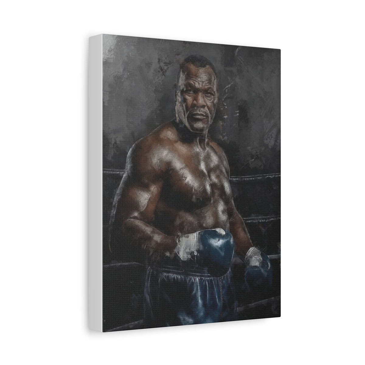Smokin' Joe Frazier: Stretched Canvas Fine Art Boxing Print Poster - Ready to Hang, Wall Art Boxing Gift