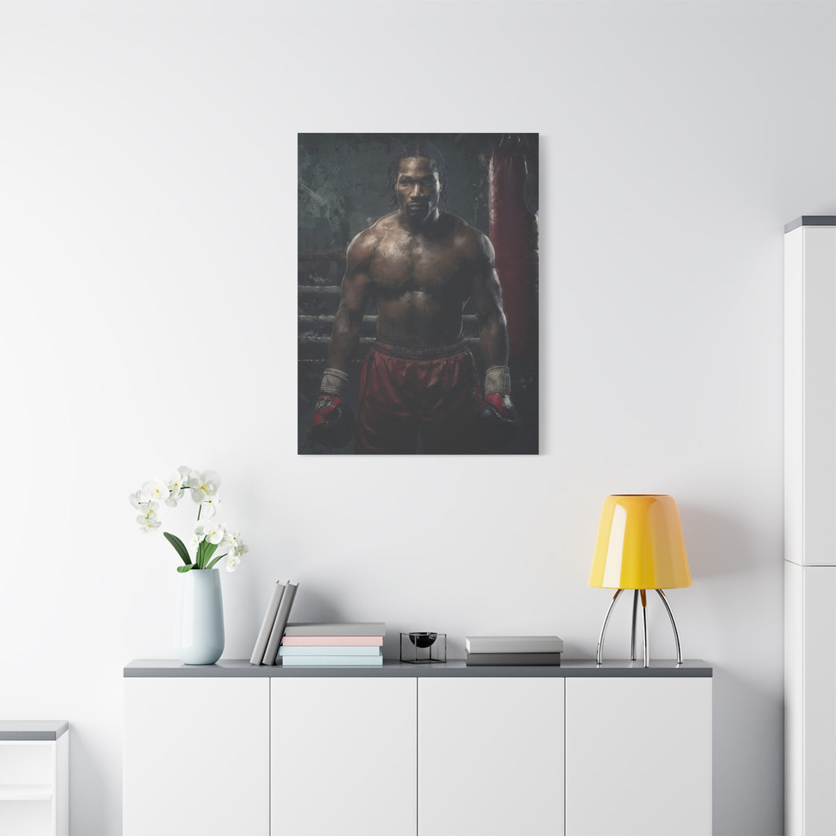 Lennox Lewis: Dynamic Boxing Brilliance - Stretched Canvas Fine Art Boxing Print Poster, Ready to Hang, Wall Art Boxing Gift (Copy)