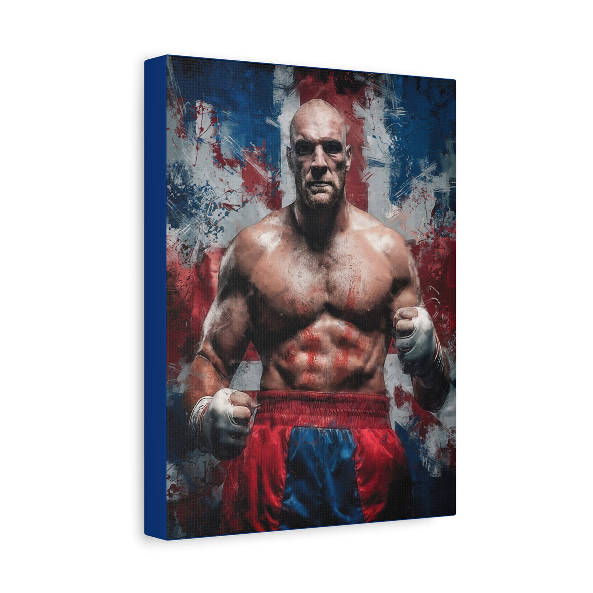 Tyson Fury: Grit and Glory - Stretched Canvas Fine Art Boxing Print Poster, Ready to Hang, Wall Art Boxing Gift