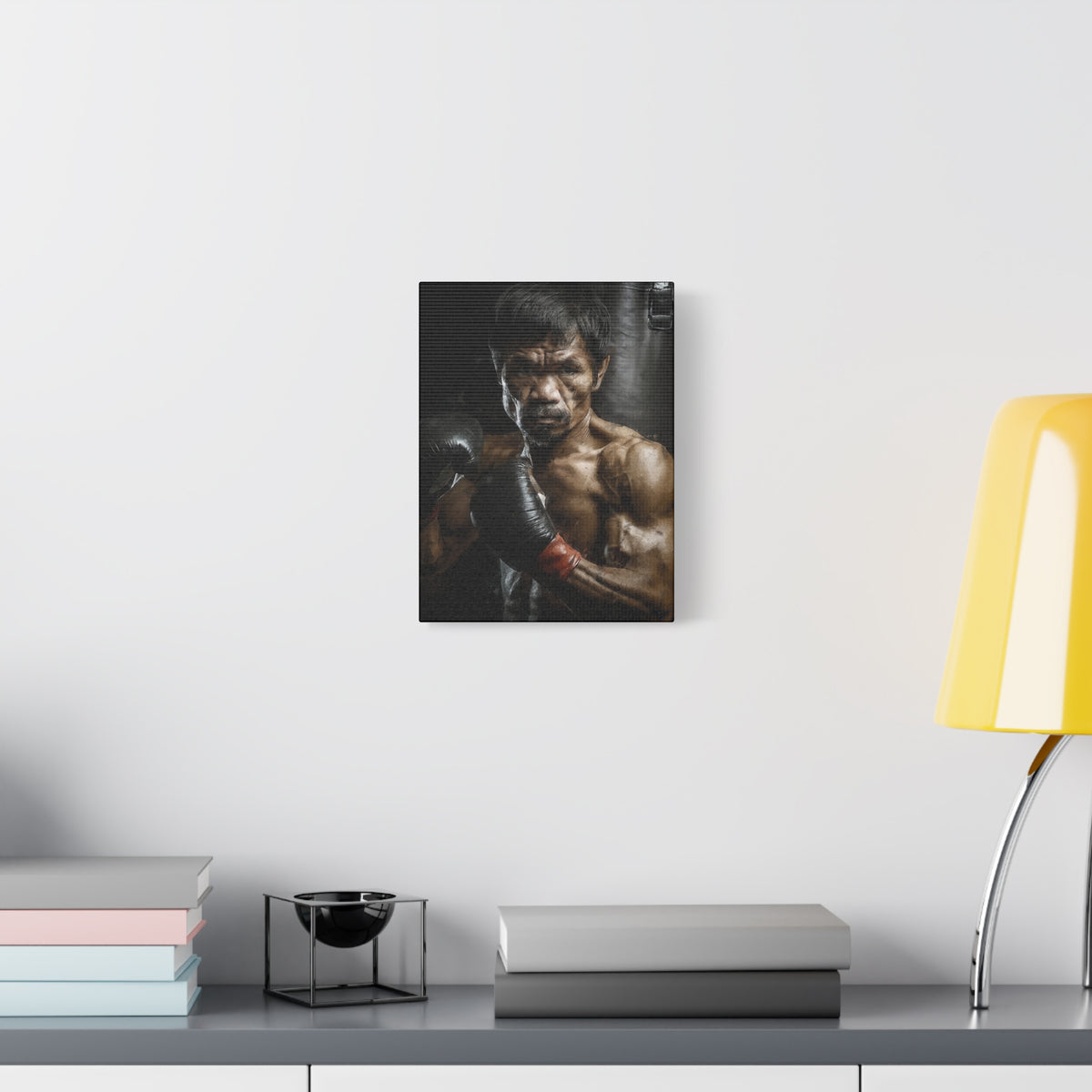 Manny Pacquiao Portrait Painting: Stretched Canvas Fine Art Boxing Print Poster- Ready to Hang, Wall Art Boxing Gift