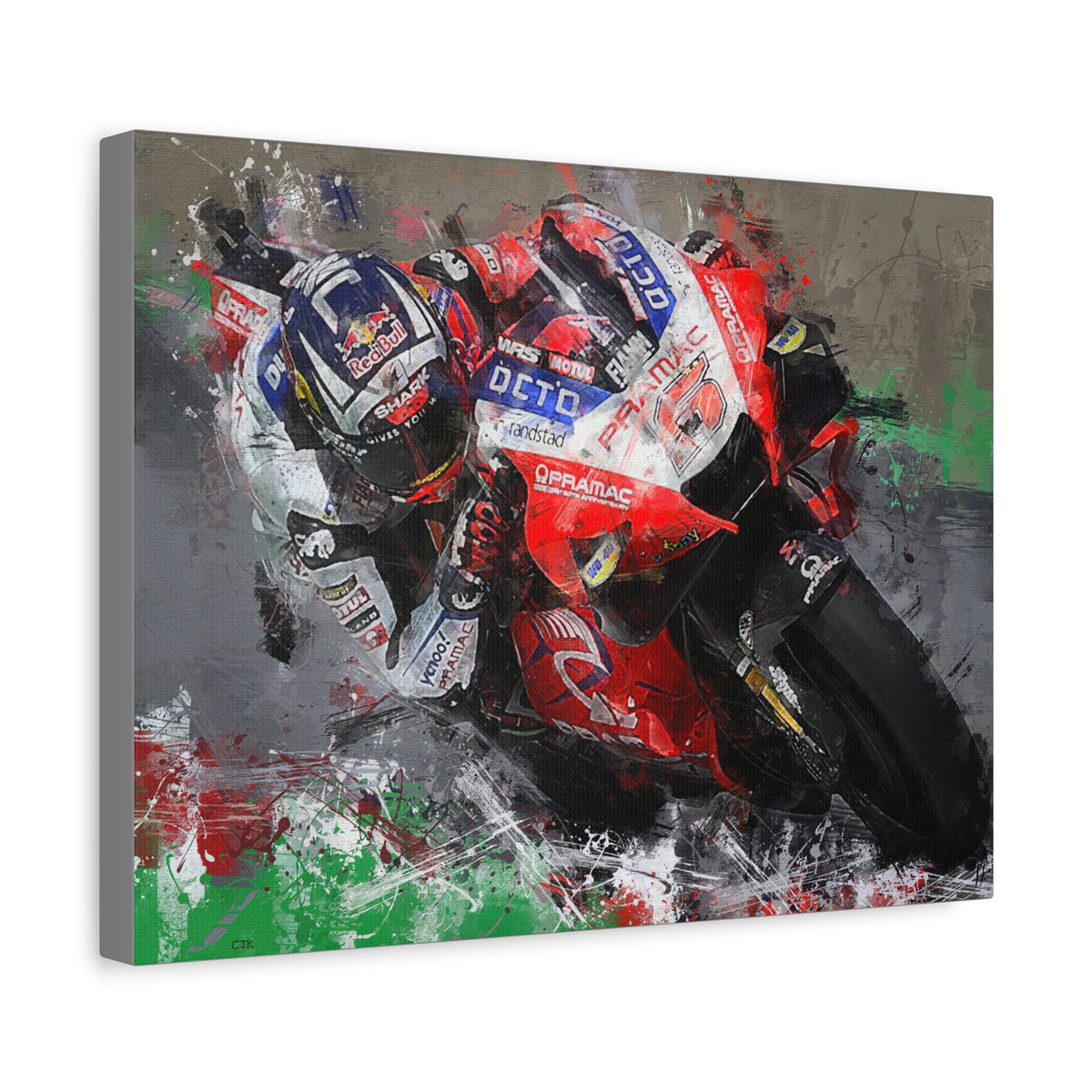 MotoGP Marvel: Stretched Canvas Fine Art Print Poster - Ready to Hang, Wall Art MotoGP Gift