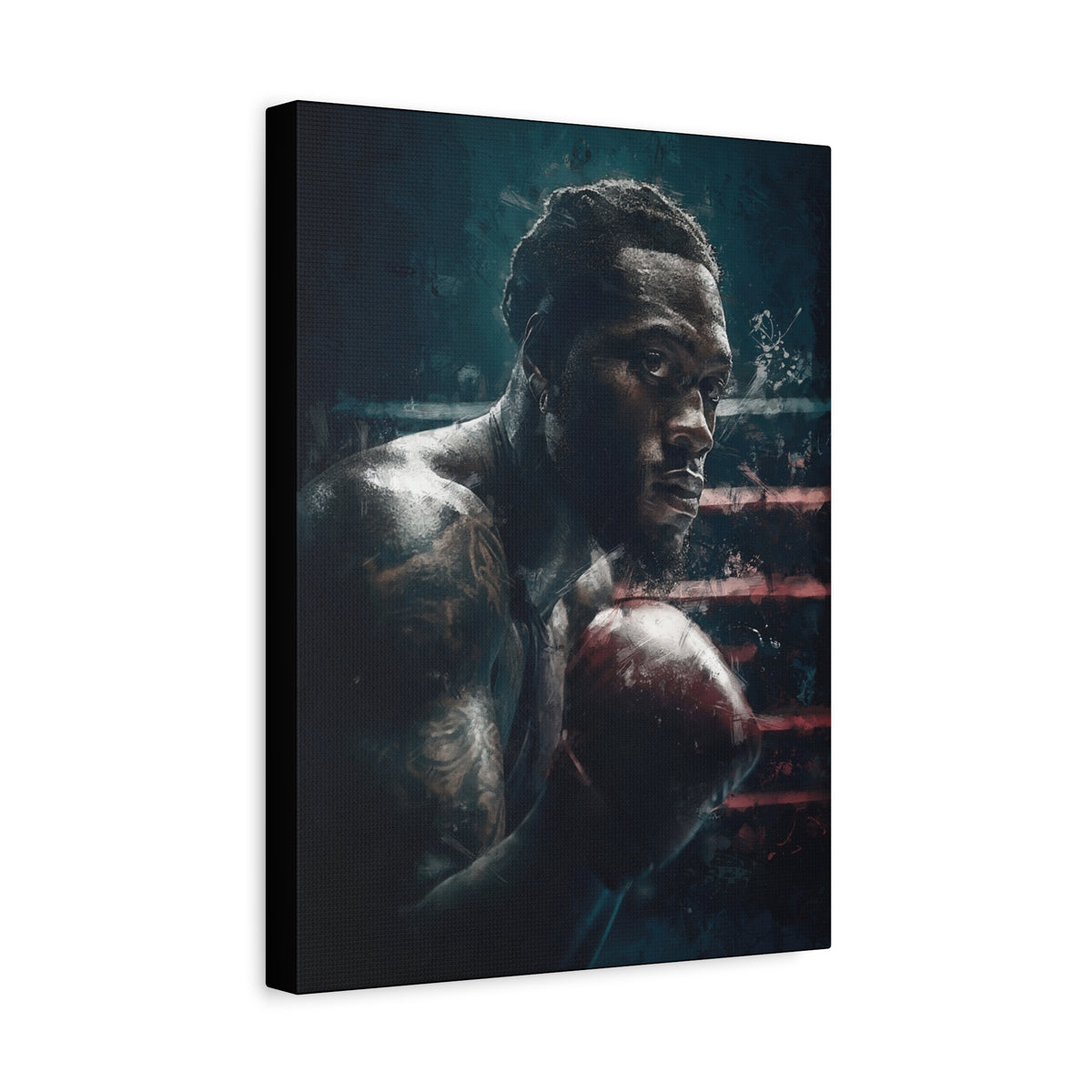 Deontay Wilder Portrait Painting: Expressive Canvas Fine Art - Ready to Hang, Wall Art Boxing Gift - Fine Art Boxing Print Poster