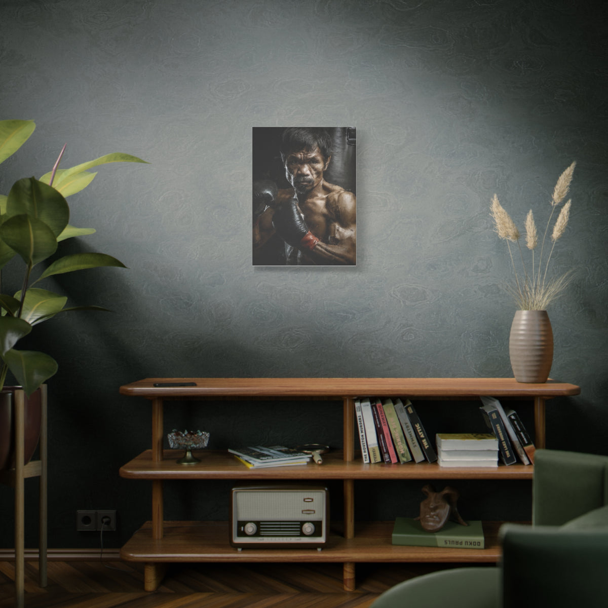 Manny Pacquiao Portrait Painting: Stretched Canvas Fine Art Boxing Print Poster- Ready to Hang, Wall Art Boxing Gift