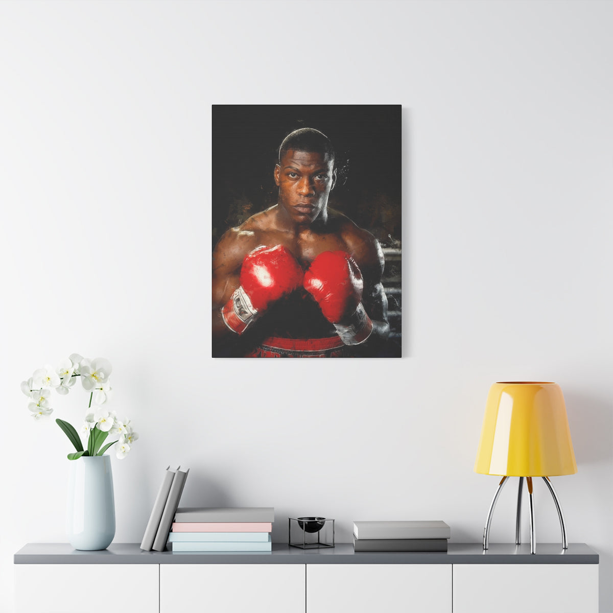 Powerful Presence: Frank Bruno - Stretched Canvas Fine Art Boxing Print Poster, Ready to Hang, Wall Art Boxing Gift