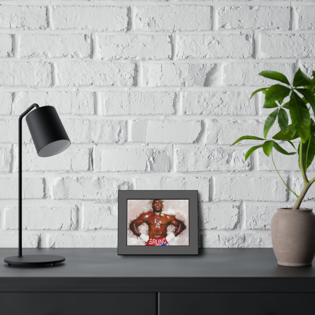Frank Bruno Tribute Portrait: Framed Watercolour Fine Art Boxing Print Poster - Ready to Hang, Wall Art Boxing Gift