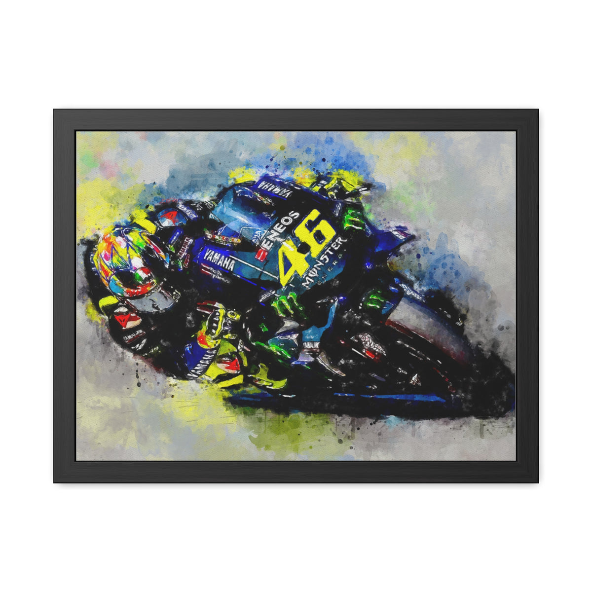 Adrenaline Unleashed: Framed MotoGP Watercolour Fine Art Print Poster - Ready to Hang, Wall Art MotoGP Gift