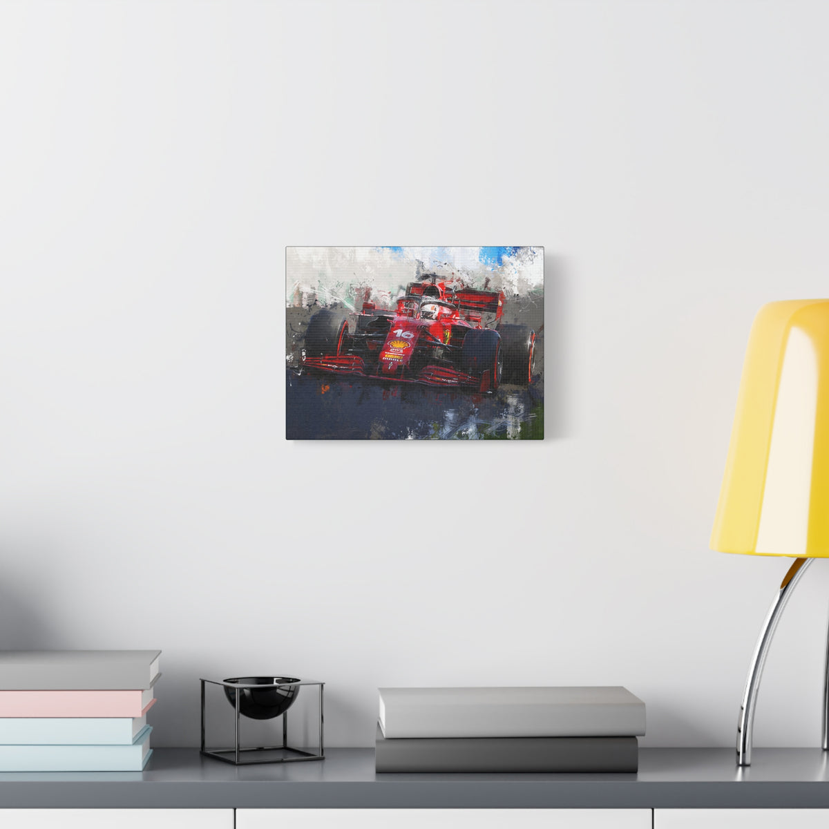 Speed Unleashed: Stretched Canvas Fine Art F1 Print Poster - Ready to Hang, Wall Art Formula One Gift