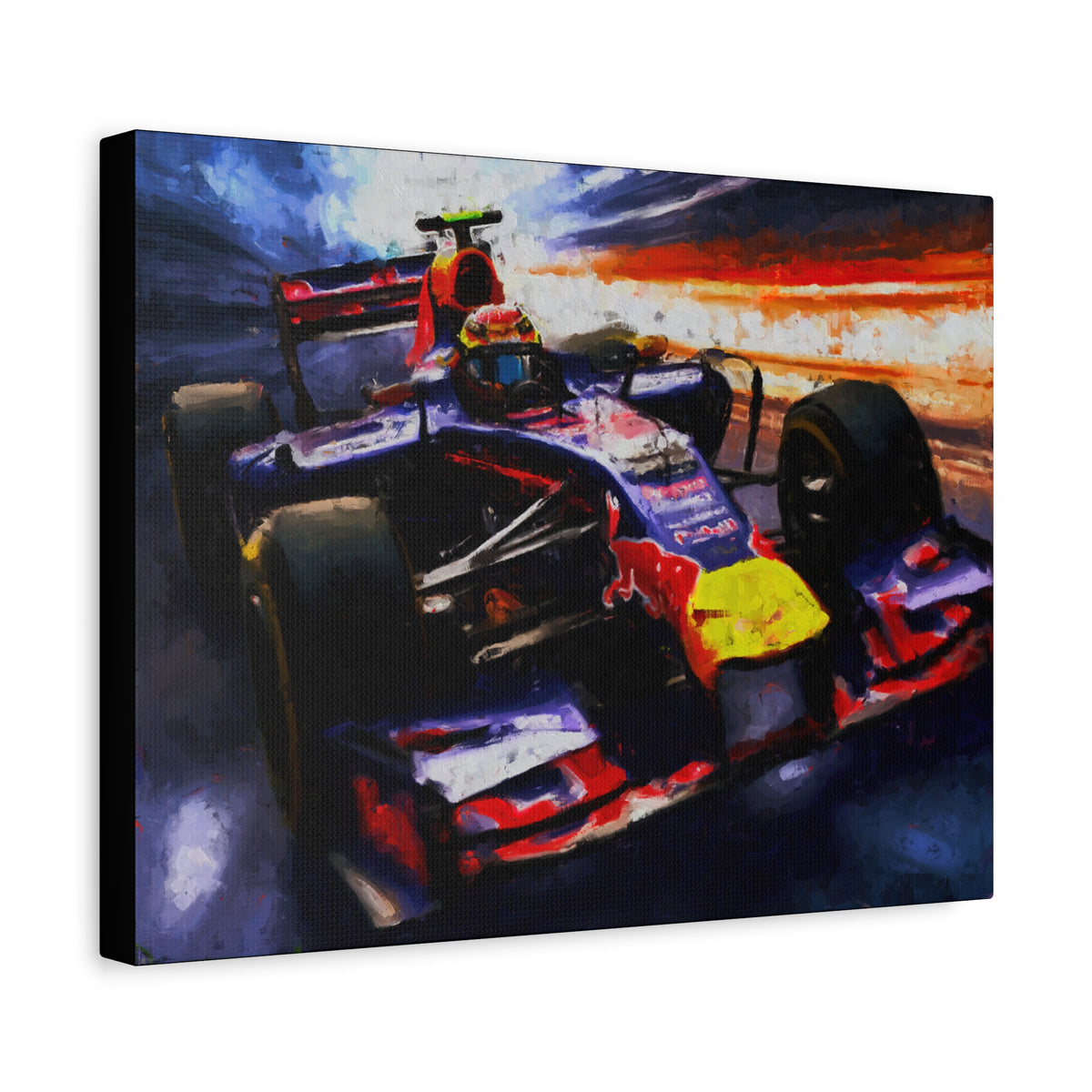 Speeding through a  Monaco Circuit Tunnel: Stretched Canvas F1 Fine Art Print Poster - Ready to Hang, Wall Art Formula One Gift
