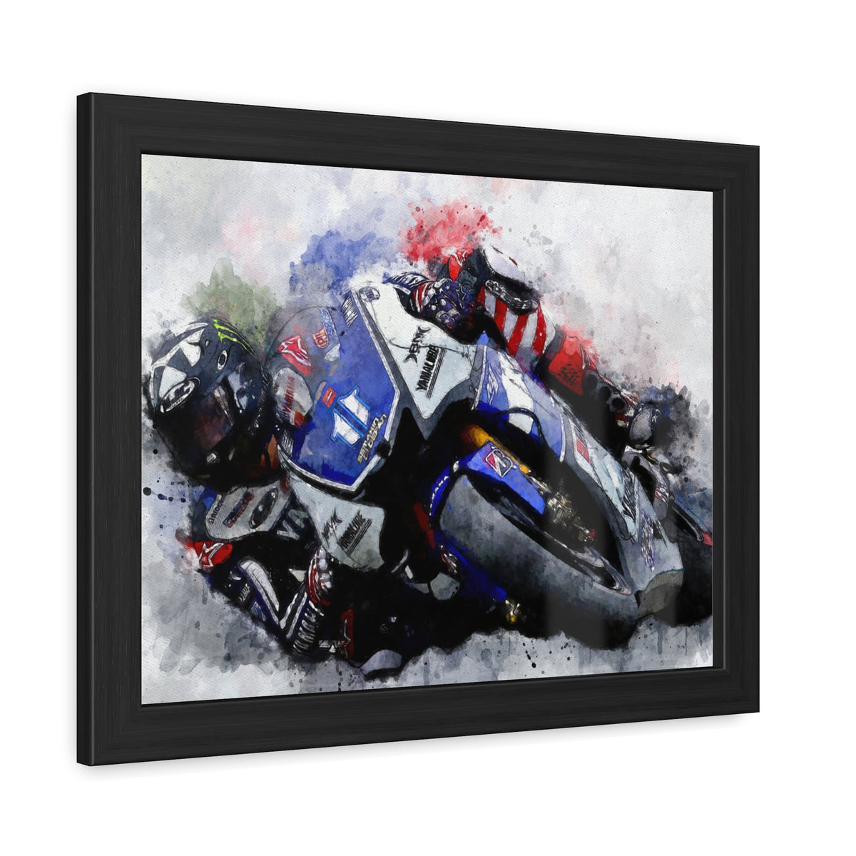 MotoGP Masterpiece: Framed Watercolour Fine Art Print Poster - Ready to Hang, the Ultimate Wall Art MotoGP Gift