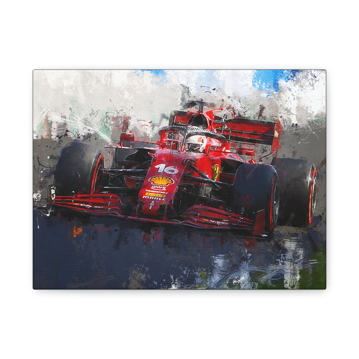 Speed Unleashed: Stretched Canvas Fine Art F1 Print Poster - Ready to Hang, Wall Art Formula One Gift