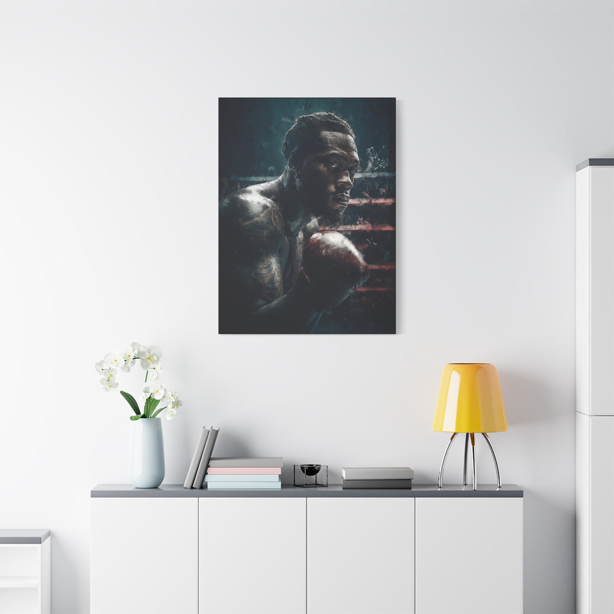 Deontay Wilder Portrait Painting: Expressive Canvas Fine Art - Ready to Hang, Wall Art Boxing Gift - Fine Art Boxing Print Poster