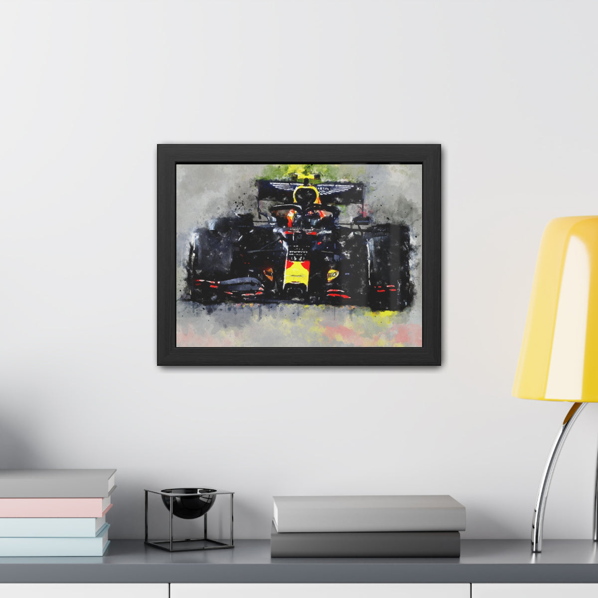 Feel the Speed: Framed Watercolour F1 Fine Art Print Poster - Ready to Hang, Wall Art Formula One Gift