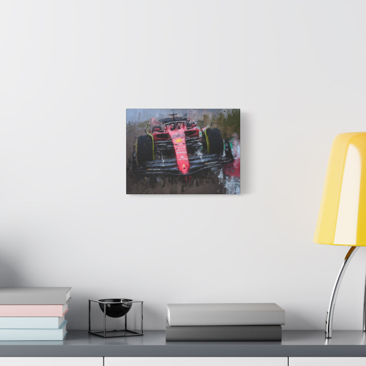 Roar of the Track: Stretched Canvas F1 Racing Car Fine Art Print Poster - Ready to Hang, Wall Art Formula One Gift