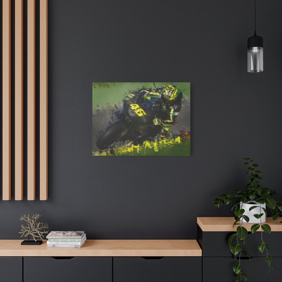 Capture the Thrill: Stretched Canvas Fine Art MotoGP Print Poster - Ready to Hang, Wall Art MotoGP Gift