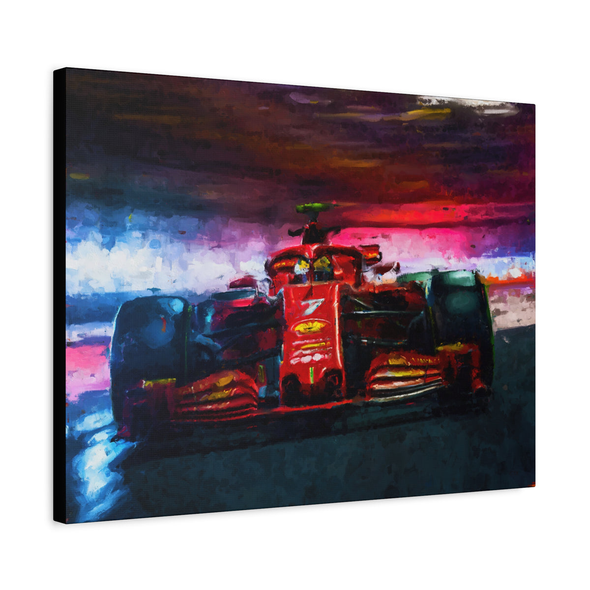 Drive into the Thrill: Formula One Racing Car Impressionist Painting Fine Art Print Poster - Ready to Hang, Formula One Gift